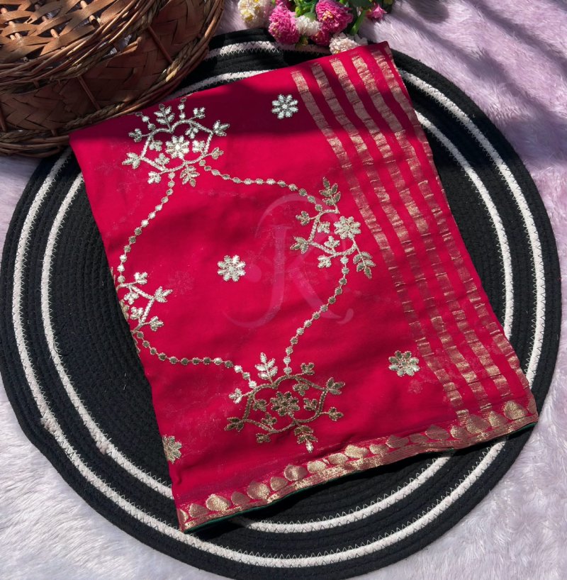 Jk 476 Viscose Weaving Border Saree